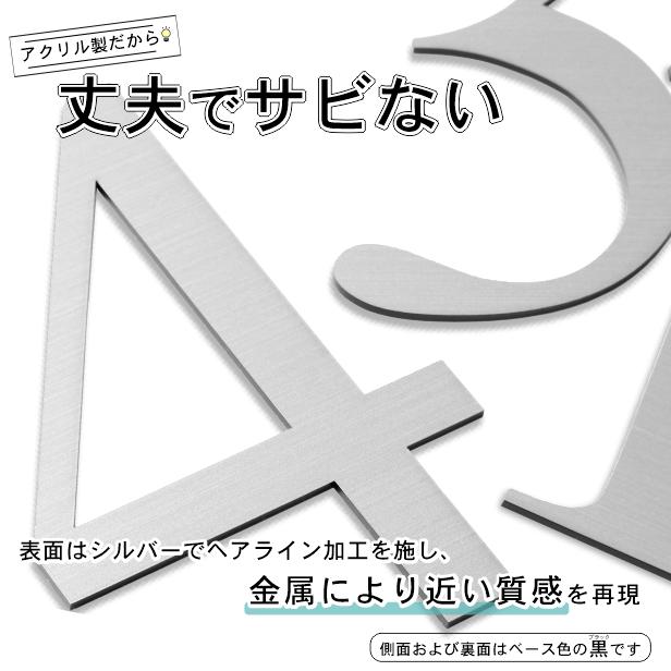 階数表示 ステンレス調 シルバー アクリル製 タイムズニューローマン Times New Roman フロアサイン プレート 数字 切文字 階段 銀 メール便送料無料 表札 サインプレート かたちラボ 通販 Yahoo ショッピング