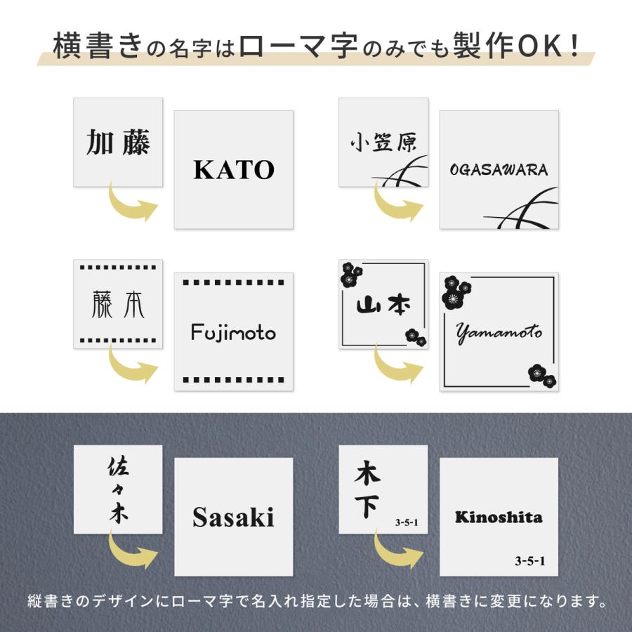 かたちラボ 表札 シンプル ネームプレート 100×100 SS 銅板風 ブロンズ