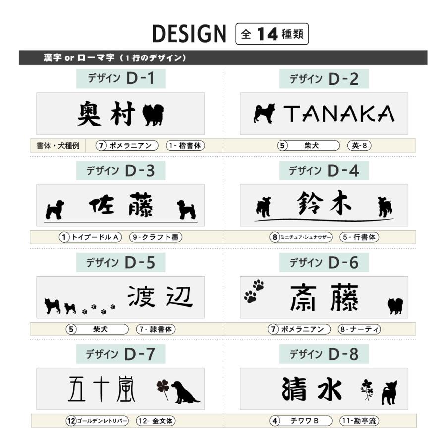 かたちラボ 表札 犬 銅板風 ブロンズ 120×30 S トイプードル チワワ