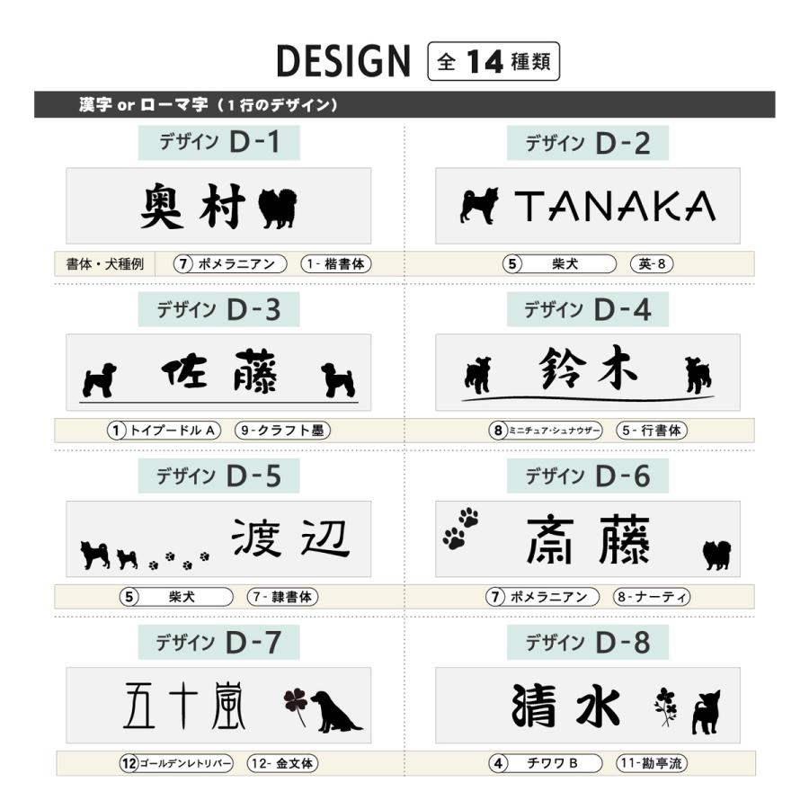 かたちラボ 表札 犬 真鍮風 ゴールド 150×35 M トイプードル チワワ
