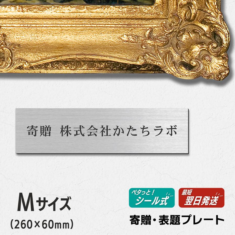 かたちラボ 寄贈プレート M 230×60 ステンレス調 シルバー 記念 かたちラボ 寄贈プレート M 230×60 ステンレス調 シルバー 記念