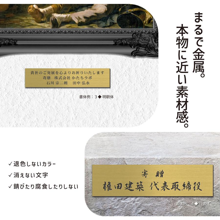 かたちラボ 寄贈プレート M 230×60 真鍮風 ゴールド 記念 卒園 かたちラボ 寄贈プレート M 230×60 真鍮風 ゴールド 記念 卒園