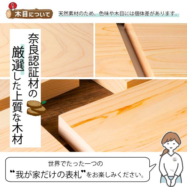 表札 木製  風水で良いとされる木の表札 (八重桜亀甲) 正方形 四角 オシャレで縁起の良い吉祥文様 凹み浮彫 精密彫刻 室名や部屋の名前 国産ひのき 送料無料｜katachi-lab｜09