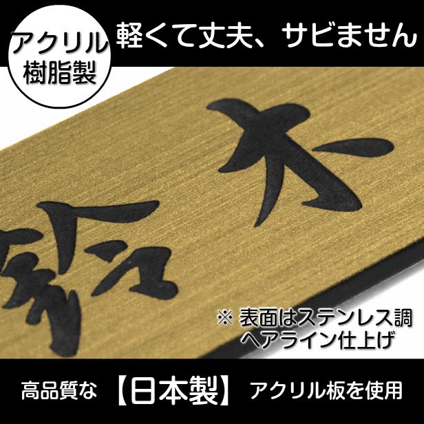 かたちラボ 表札 家族名 家族全員の名前が入る表札 150×150 L 真鍮風
