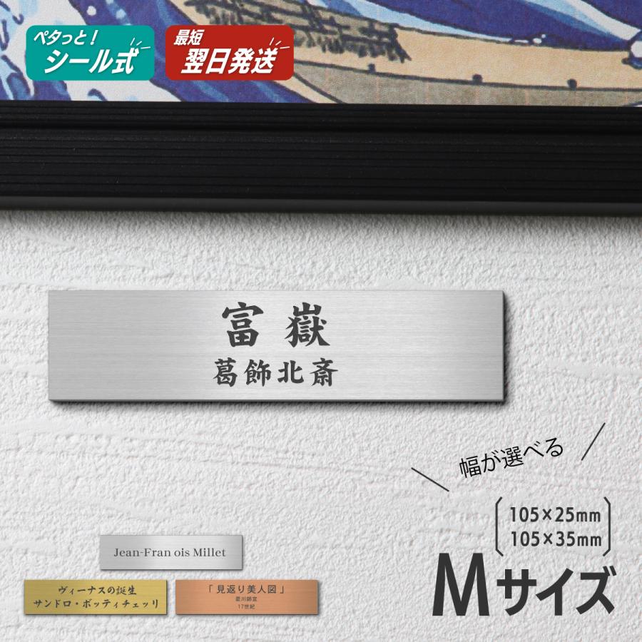 刻印無料 額縁プレート キャプションボード M ステンレス調 シルバー 表題 題名 タイトル 名前 ネームプレート展示 美術館 メール便送料無料 表札 サインプレート かたちラボ 通販 Yahoo ショッピング