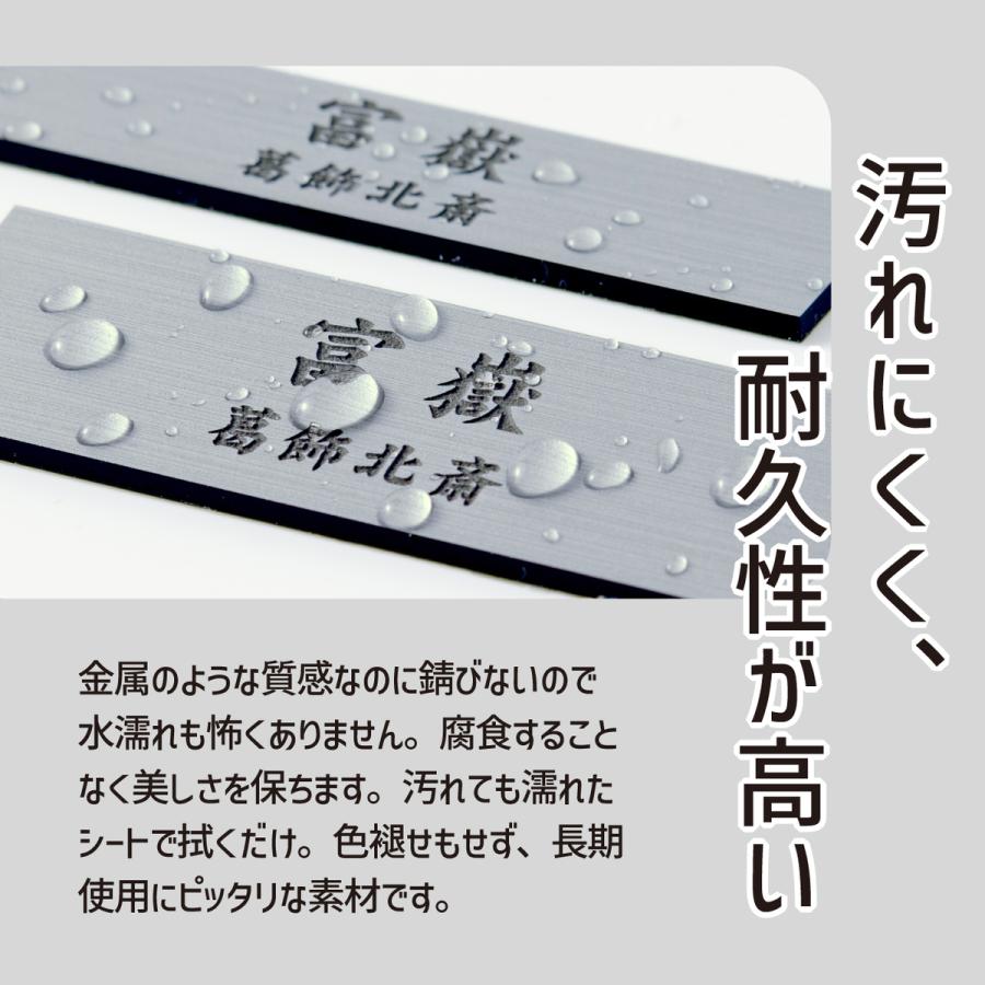かたちラボ (刻印無料) 額縁プレート キャプションボード M ステンレス