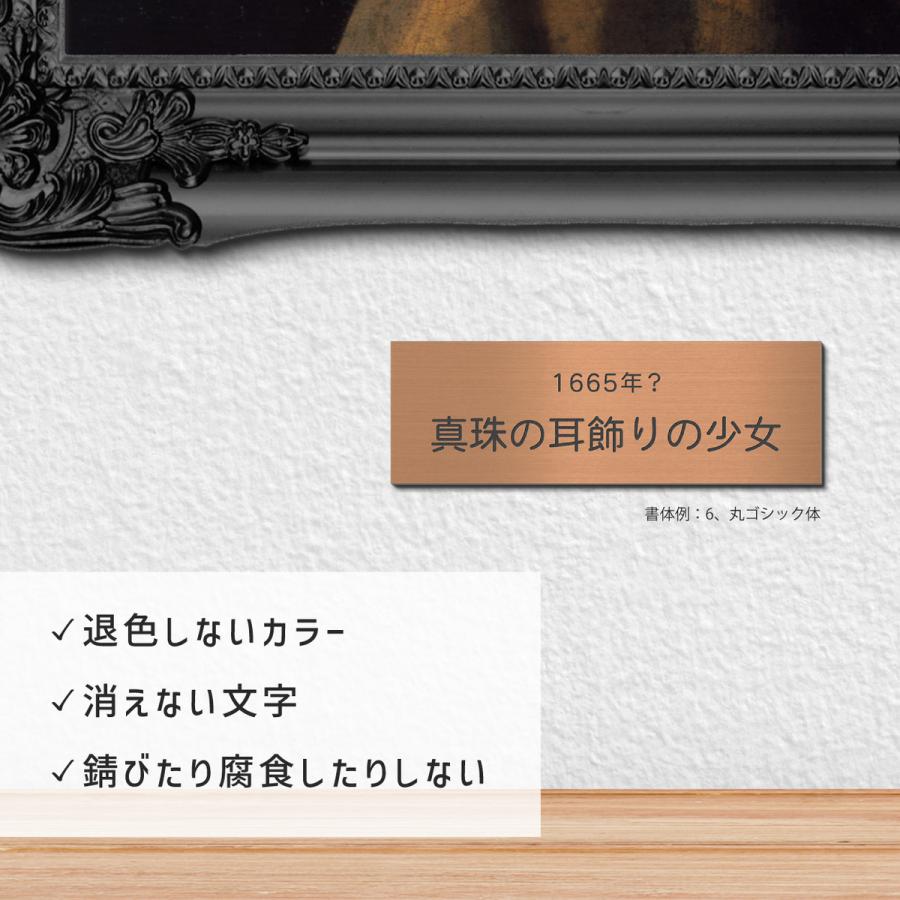 かたちラボ (刻印無料) 額縁プレート キャプションボード S 銅板風
