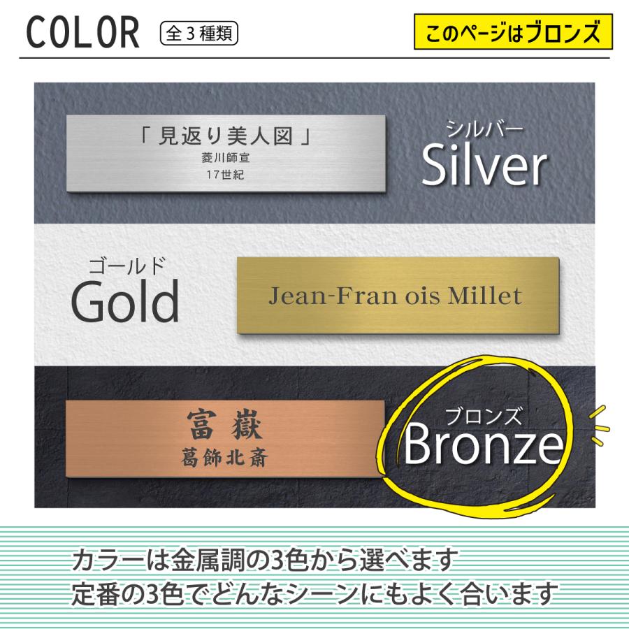 かたちラボ (刻印無料) 額縁プレート キャプションボード S 銅板風