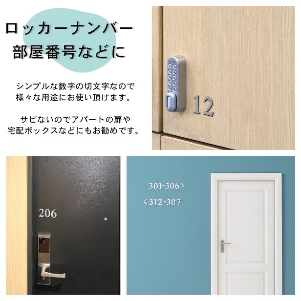 かたちラボ ルームナンバー 切文字 ステンレス調 シルバー 数字 かたちラボ ルームナンバー 切文字 ステンレス調 シルバー 数字