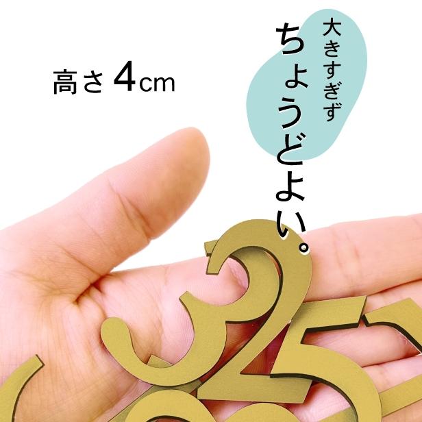 かたちラボ 切文字 数字 真鍮風 ゴールド 番号 ナンバー (単品) 部屋