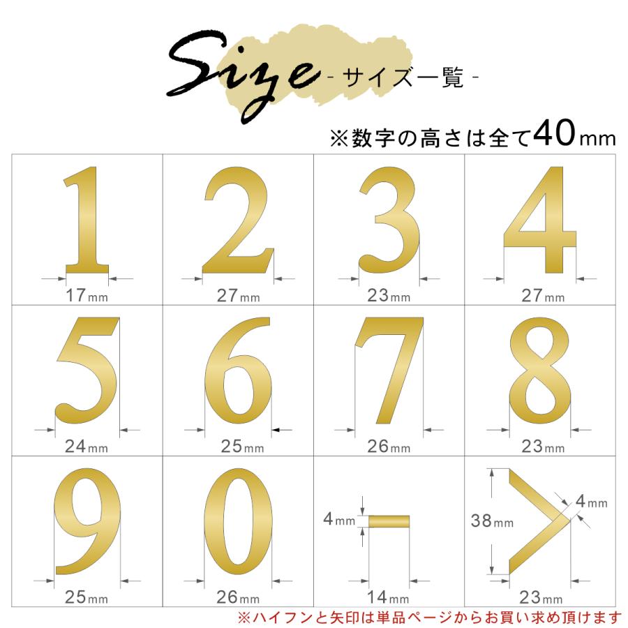 文字4 かたちラボ ルームナンバー 切文字 真鍮風 ゴールド 数字 部屋