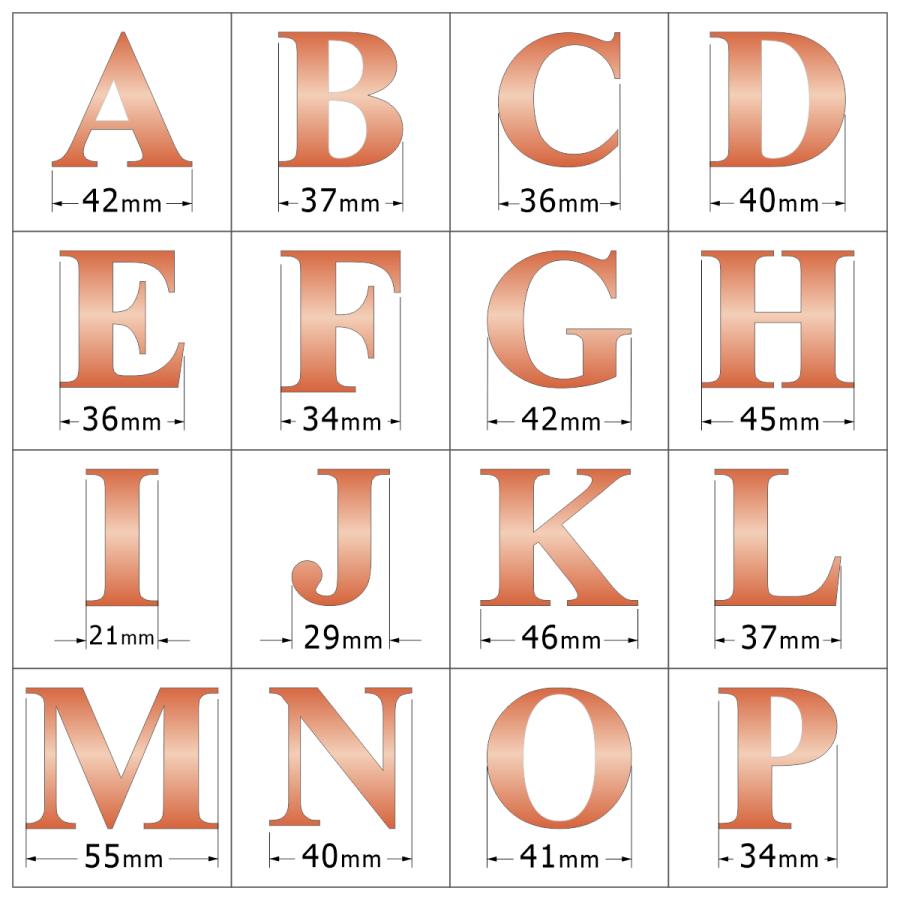 かたちラボ ルームナンバー 切文字 銅板風 ブロンズ 数字 部屋番号 (4