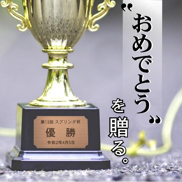 かたちラボ 優勝 記念品プレート 銅板風 ブロンズ 50×30mm 大会