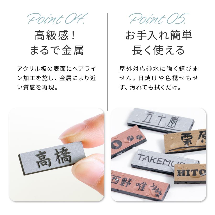 かたちラボ ミニ表札 真鍮風 30mm×10mm ゴールド 戸建やマンションに