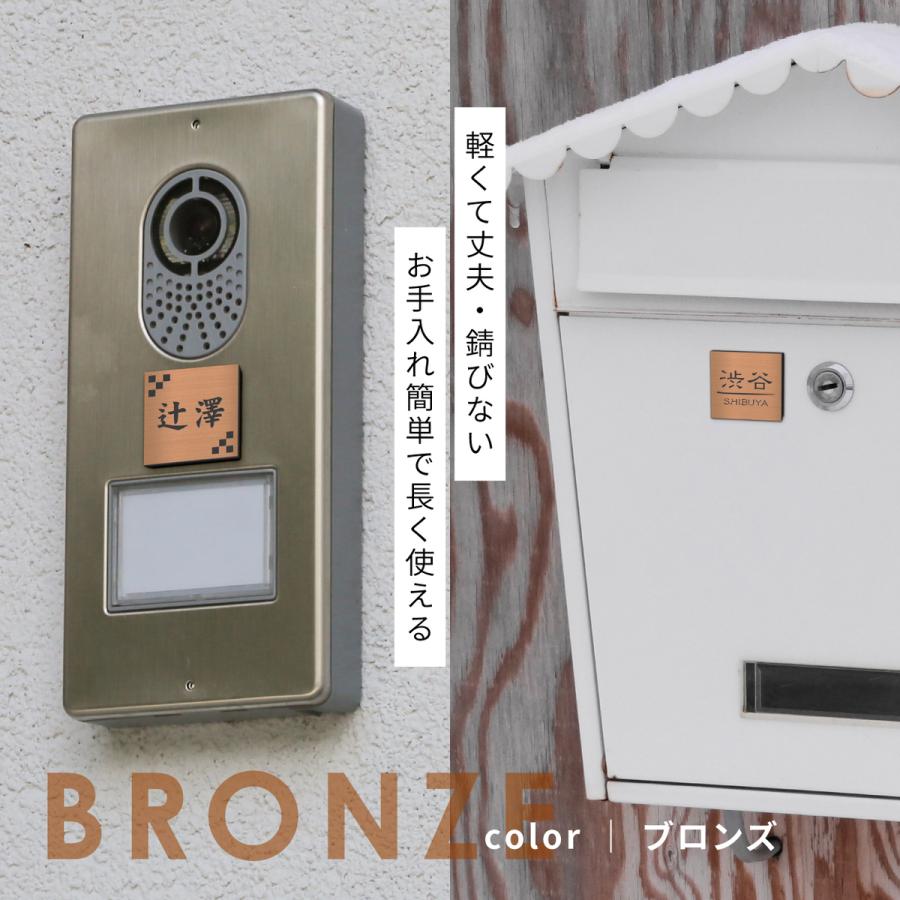 かたちラボ ミニ表札 ステンレス調 30mm×30mm シルバー 戸建や