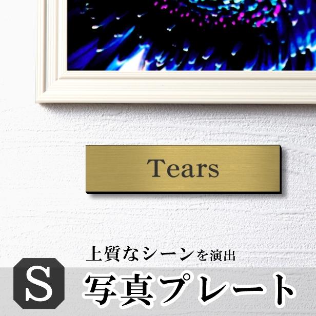 かたちラボ 刻印無料 写真プレート S 真鍮風 ゴールド