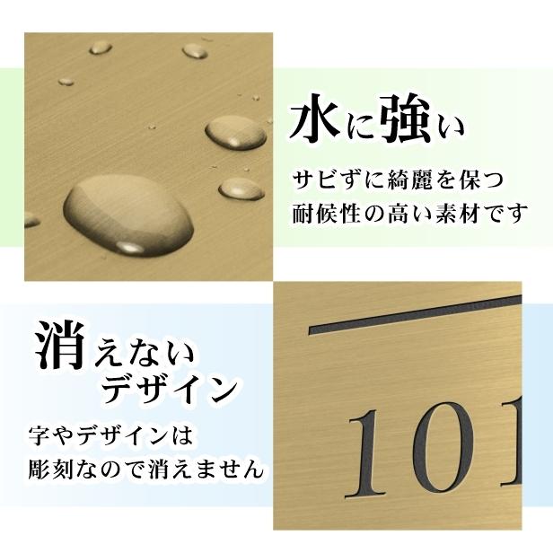 フロア案内板 真鍮風 400×300 M 名入れ無料 校正付き ゴールド ビル テナント オフィス 事務所 マンションのインフォメーション アクリル製 金 送料無料｜katachi-lab｜04