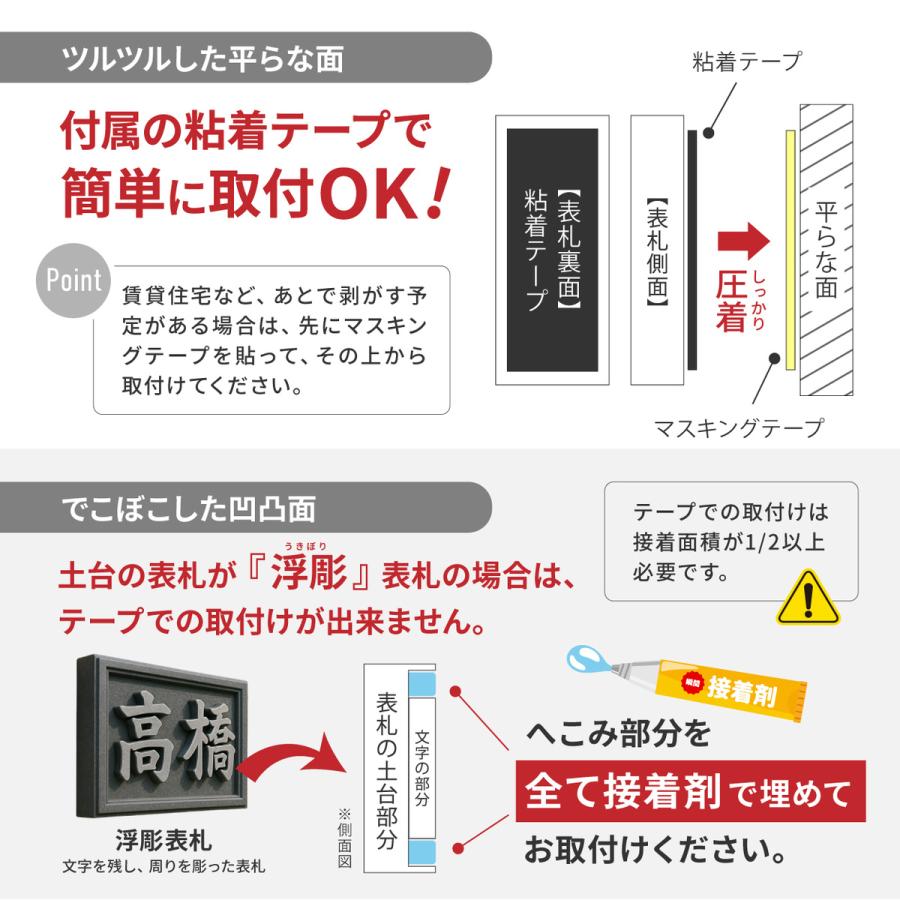 かたちラボ 表札 かぶせる 上から貼るタイプ 貼る表札 関東サイズ 関西