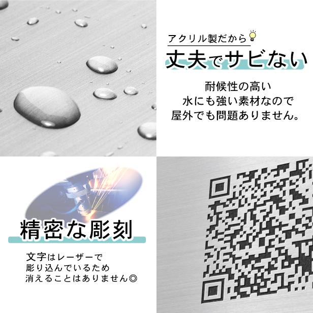 かたちラボ QR ロゴマーク プレート 150角 ステンレス調 シルバー QR