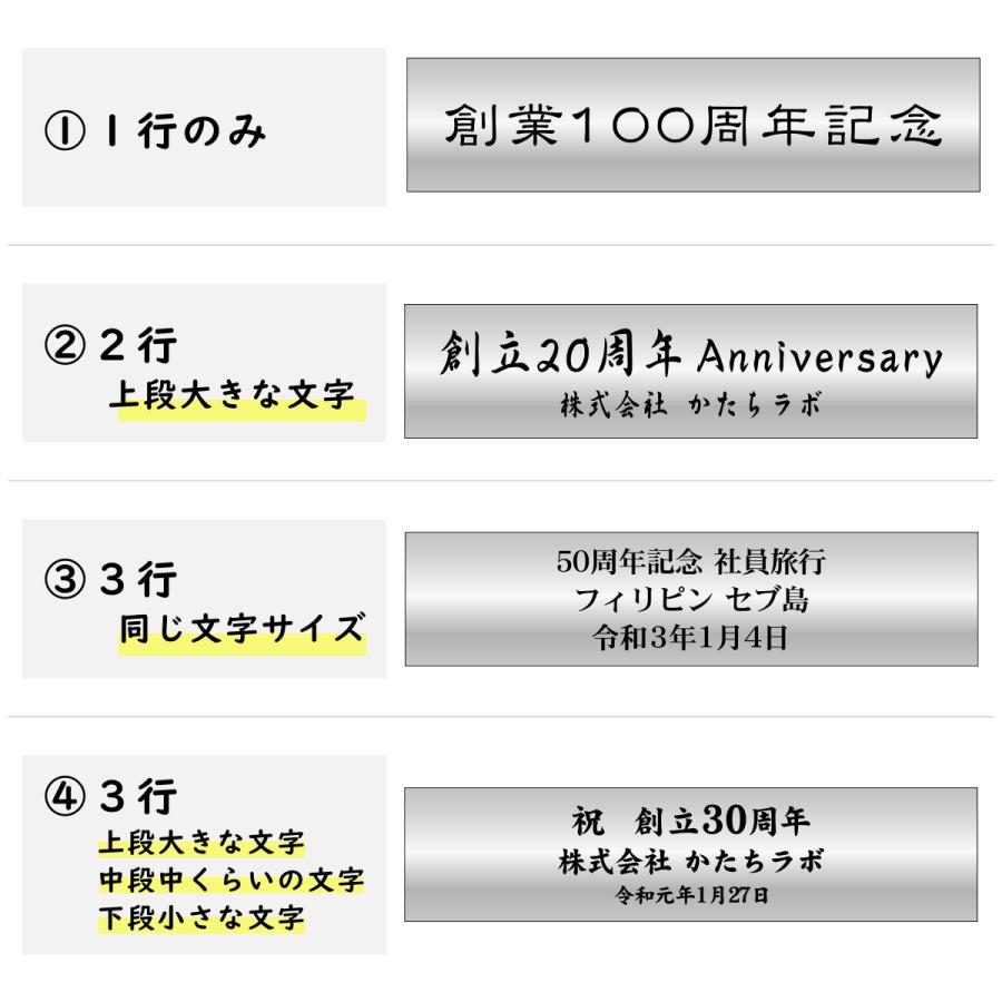 かたちラボ 創立記念プレート 記念品 (名入れ刻印無料) ステンレス調