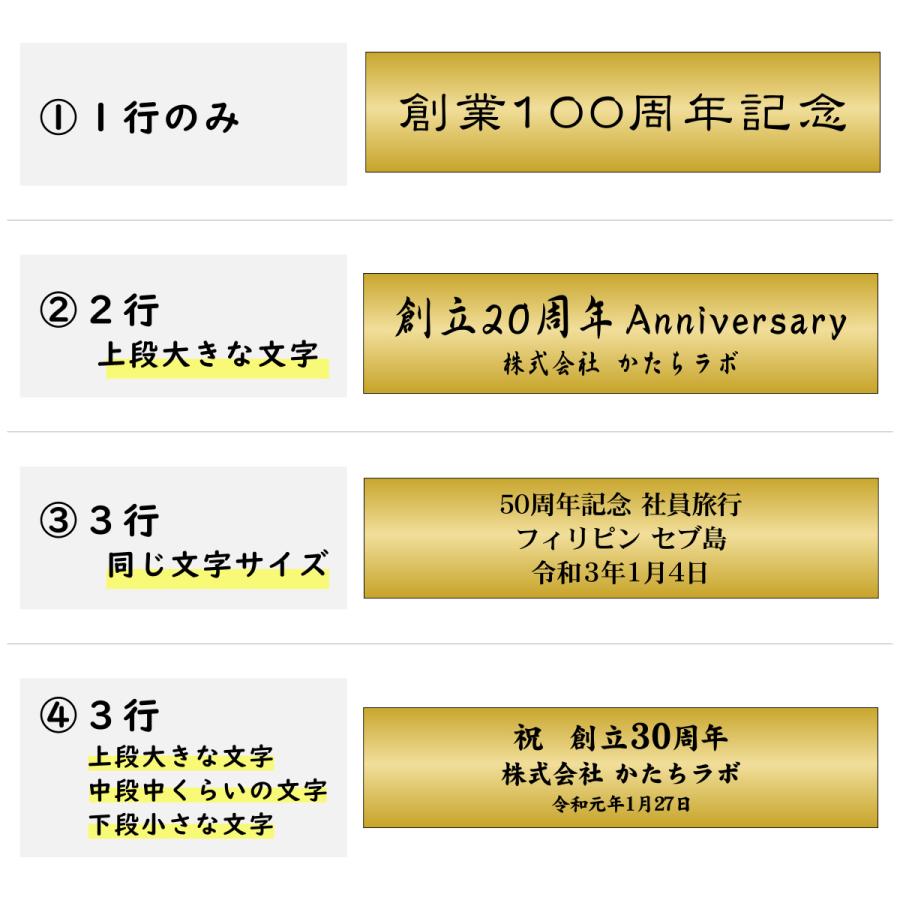 かたちラボ 創立記念プレート 記念品 (名入れ刻印無料) 真鍮風