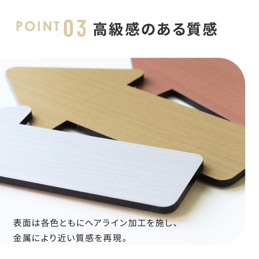 かたちラボ 矢印 プレート 表札 名入れ オーダー [文字入れ自由