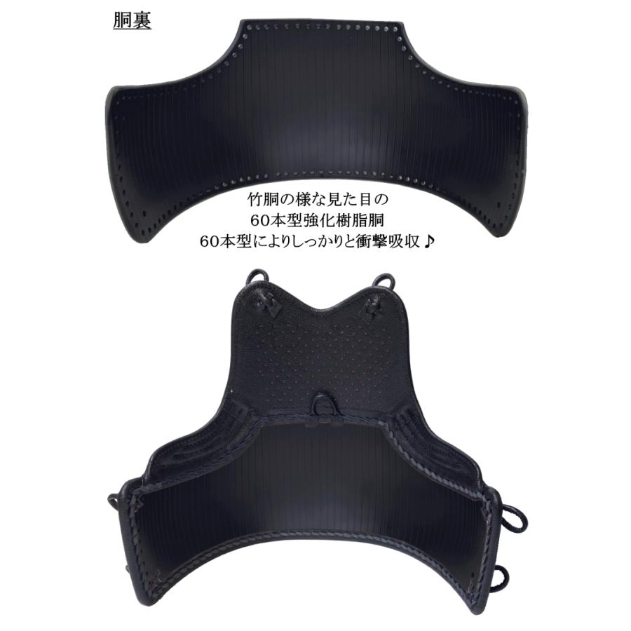 NEW!] 剣道 胴 / 鮫柄 60本型強化樹脂胴 胴裏文字彫り無料！ 送料無料