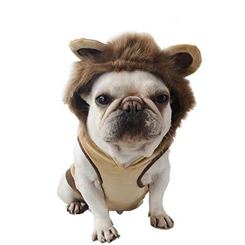 Pp Dd 犬服 獅子デザイン ライオン パーカー 面白い 耳 暖かい 帽子付き 犬 フレンチブルドッグ フレブル コスチューム 小型中型犬 その他犬の 服 Vest Doctum Edu Br