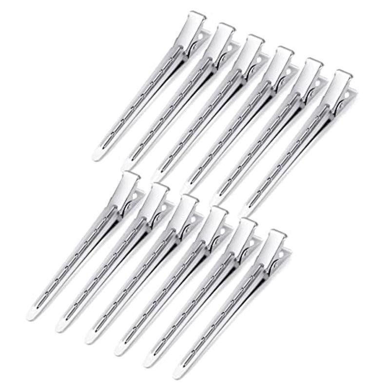 Annhua 業務用 ヘアクリップ 12本セット プロ用 髪留め 美容師カールクリップ 前髪クリップ 床屋 美容業界 無地 シルバー ヘアア 得品モール 通販 Yahoo ショッピング