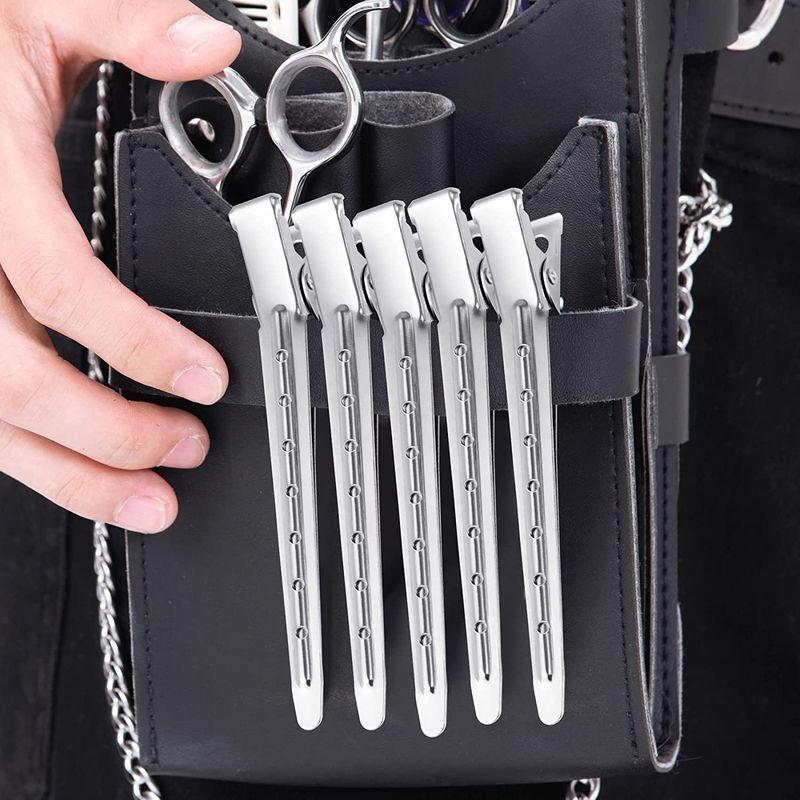 高速配送 Annhua 業務用 ヘアクリップ 12本セット プロ用 髪留め 美容師カールクリップ 前髪クリップ 床屋 美容業界 無地 シルバー ヘアア Thebrookinn Ie