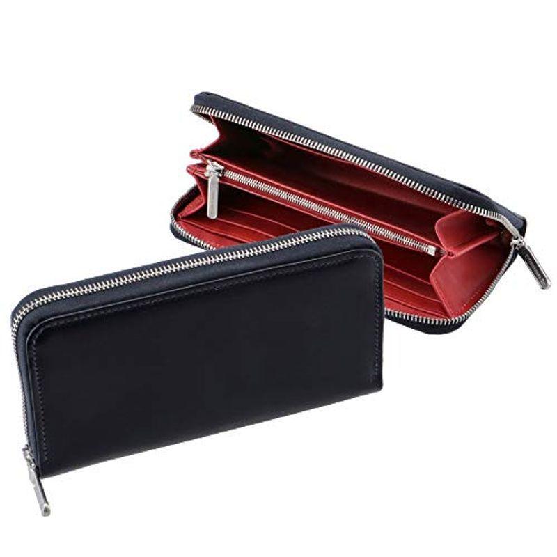 Whitehouse Cox ホワイトハウスコックス 財布 メンズ Bridle メンズ Leather ラウンドファスナー長財布 ラウンドファスナー長財布 ネイビー レッ Cox ホワイトハウスコックス Katanamart