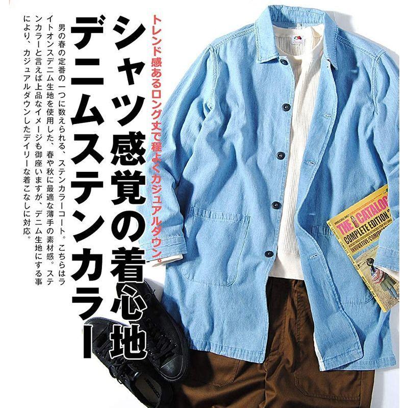 激安大特価 リ エーピー Re Ap ブリーチ L ショップコート ステンカラー メンズ ステンカラーコート デニム その他ジャケット Binghamtonhots Com