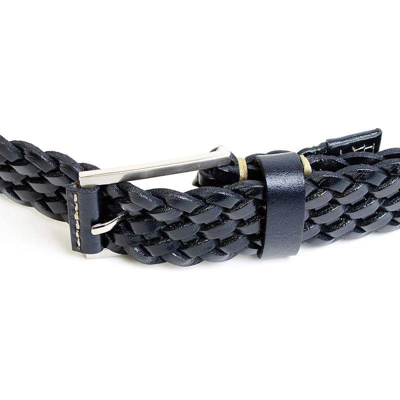 セール特価 キース Kieth メンズ ネイビー レザー メッシュ ベルト ベルト Aurorasuspendedfires Com