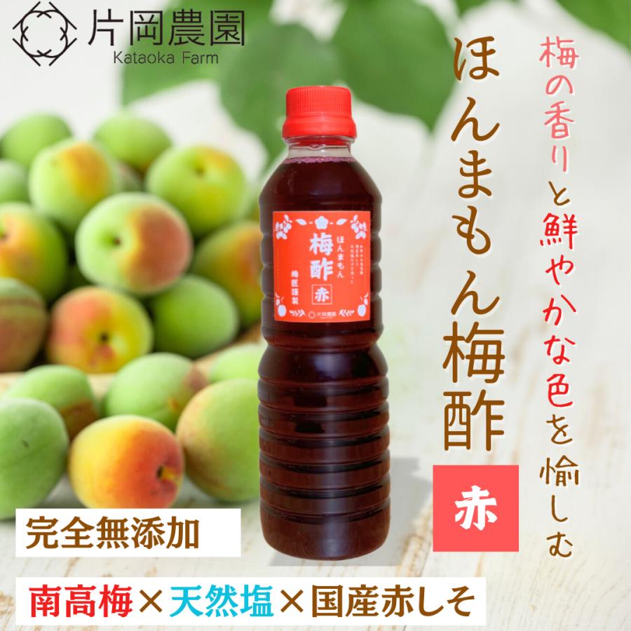 赤梅酢 500ml 無添加 しそ ほんまもん梅酢 赤 しそ梅酢 高級南高梅 酢 紫蘇（Yahoo!・かたおか農園）