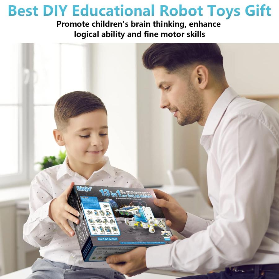 贈り物13イン1 ソーラーロボットキット おもちゃ 8歳 9歳 10歳 11歳 12