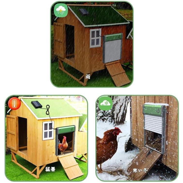 自動鶏小屋ドア Automatic Chicken Coop Door光感知ドア 自動開閉 鶏