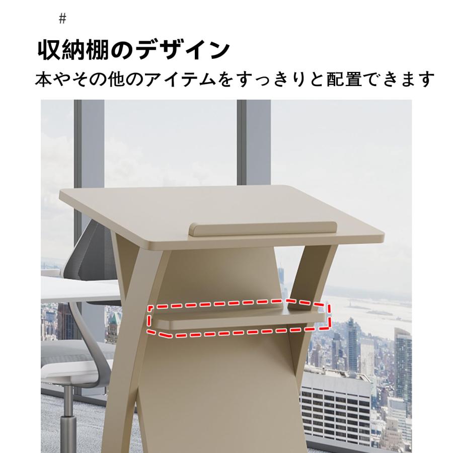 演台 演説台 司会台 キャスター付き、教会/教室用モバイル演台