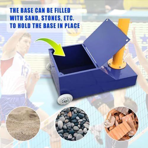 バドミントン ネット フレーム ポール 裏庭用バレーボールポール