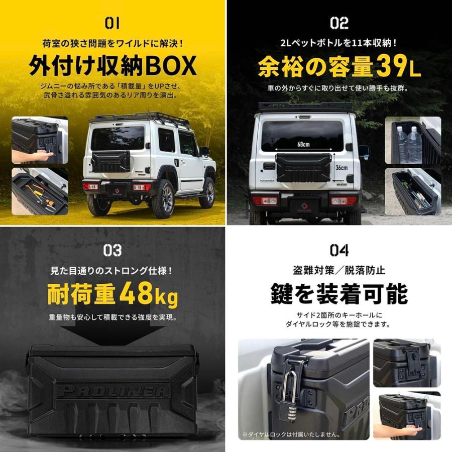 スズキジムニーJB23 JB33 JB43 JB64/JB74 リアゲートボックス ジムニー