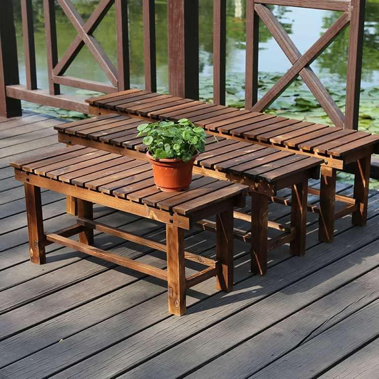 ガーデンベンチ 縁台 縁側ベンチ 木製ベンチ 幅120×奥行35×高さ40cm