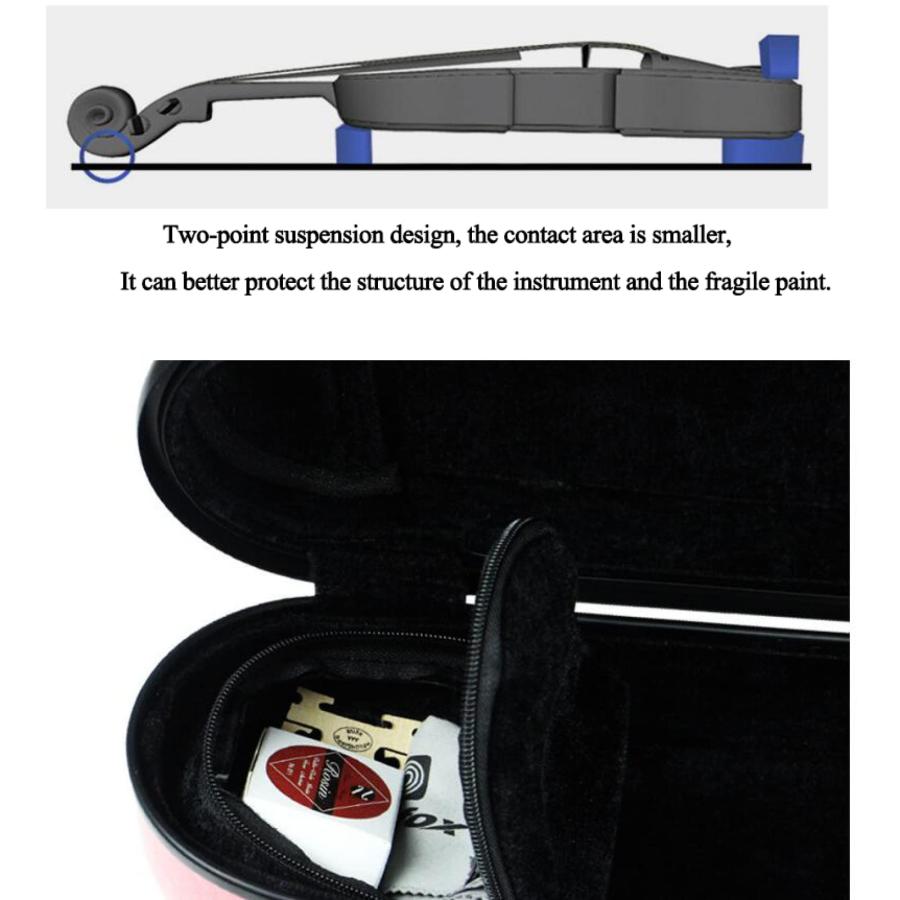 高級 バイオリンケース 3/4サイズ用 湿度計 セミハードケース 高級 バイオリンケース 3/4サイズ用 湿度計 セミハードケース