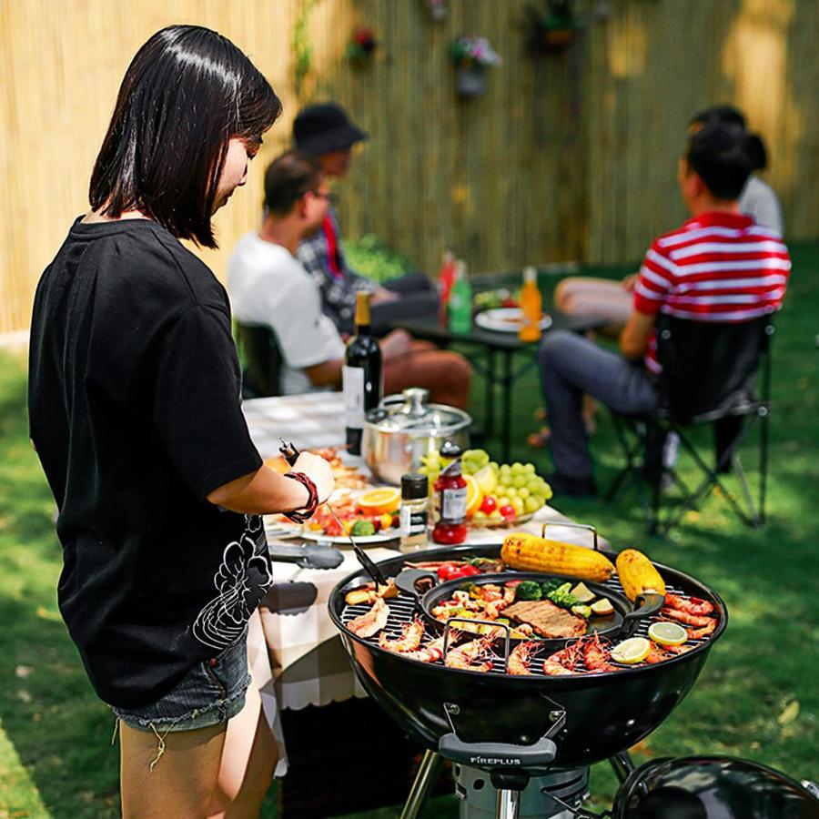 バーベキューコンロ グリル 収納バッグ付き 焚き火台 BBQ 鉄板焼き
