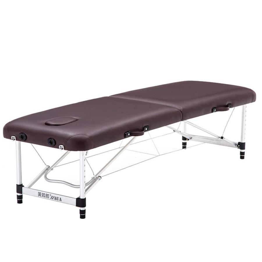 折りたたみ マッサージベッド (アルミ?有孔)長さ185×幅60×高さ48?73cm