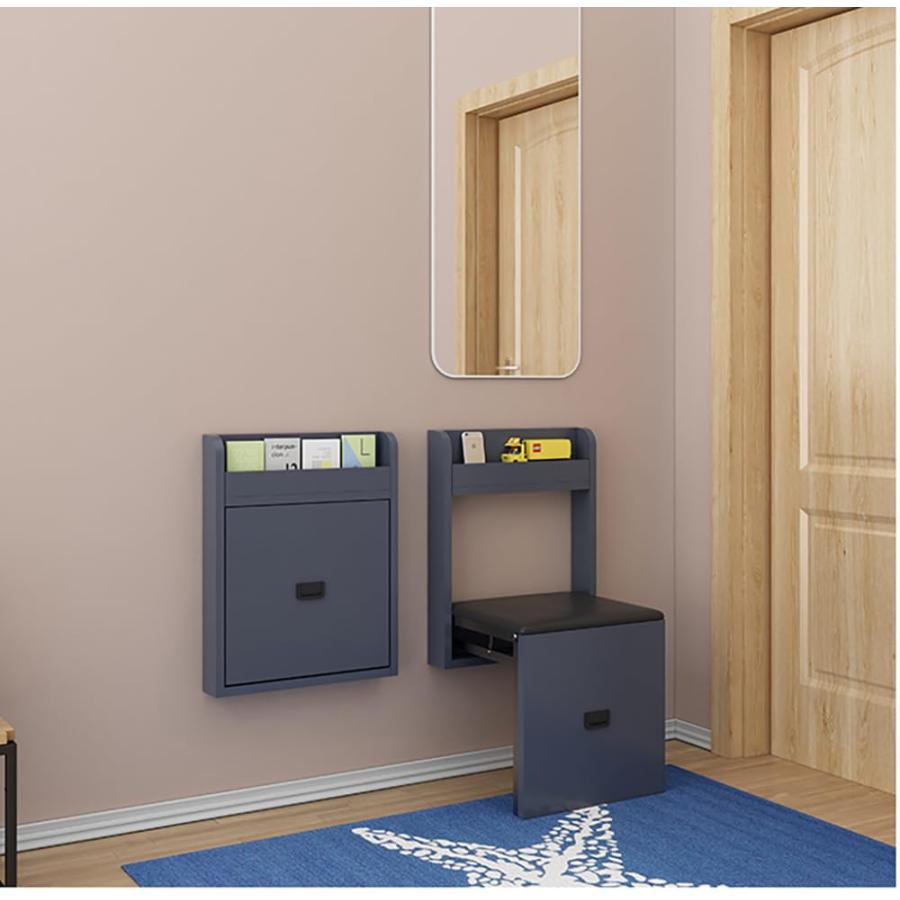 部屋 35/42 センチメートル 壁取り付け折りたたみ椅子 目に見えないスリム 4