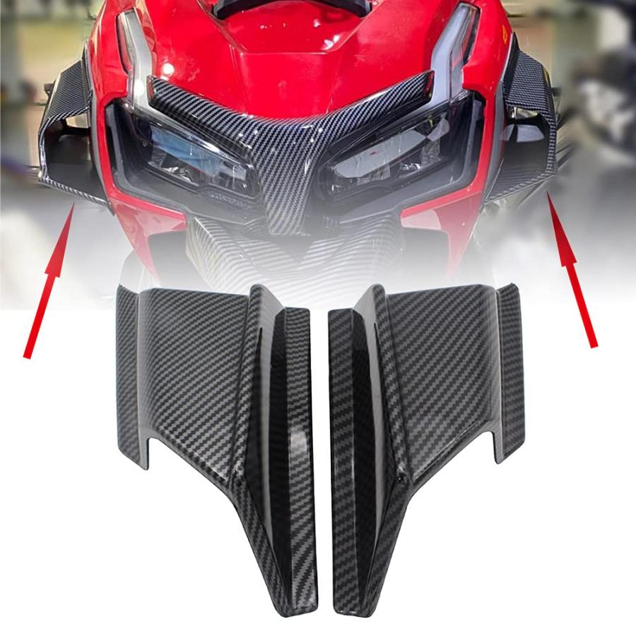 HONDA ADV150 adv 150 20192020モーターサイクルカーボンブラック左右フロント空気圧フェアリングウィングチップカバー ...