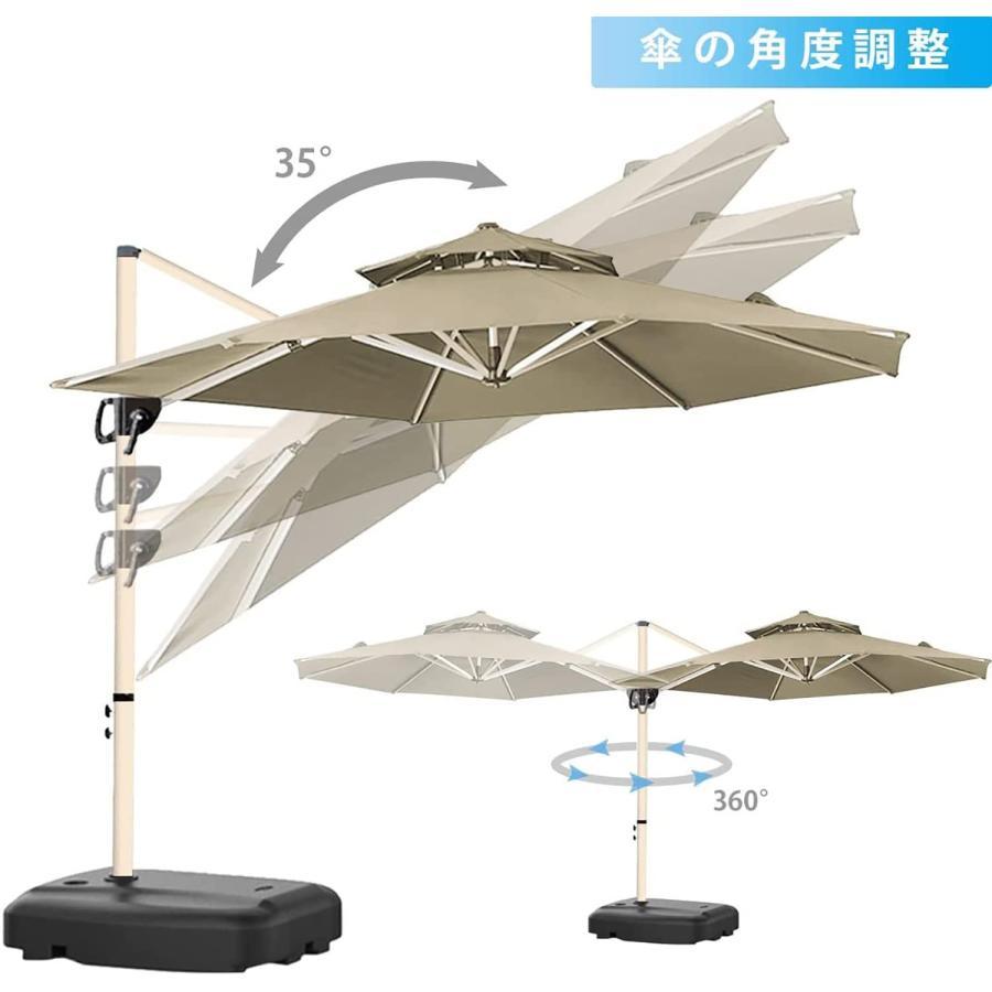 パラソル ガーデンパラソル 220/250cm パラソルカバー 風に強い 大型