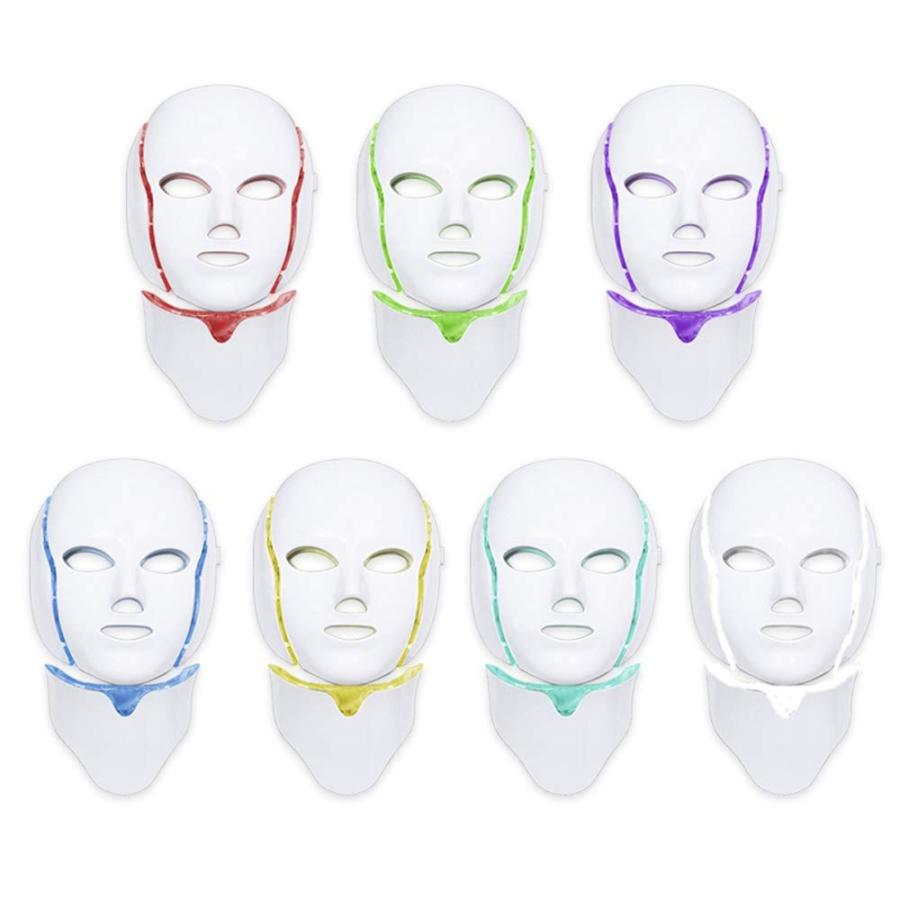 7色ledフォトンフェイシャルネックマスクEMSマイクロカレント