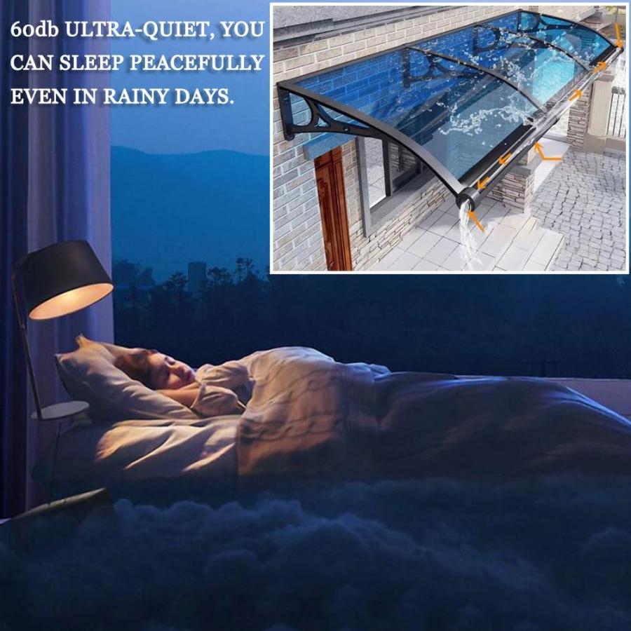 透明アーチ型日よけ屋根 200cm x 96cm 透明アーチ型日よけ屋根 200cm x 96cm 透明アーチ型日よけ