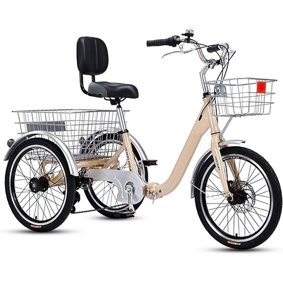三輪自転車 折りたたみ式三輪車 大人用 トライククルーザーバイク 20 