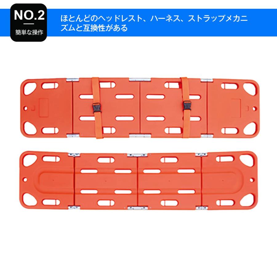 4つ折りたたみ 担架 ストレッチャー PE 救援 緊急救助 X線透過 負傷者